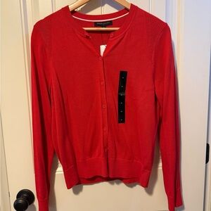 NWT Banana Republic Factory Women's Red Cardigan Sweater
